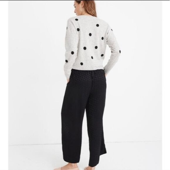 Madewell XXS black polka dot Capri trouser pants - Picture 2 of 5